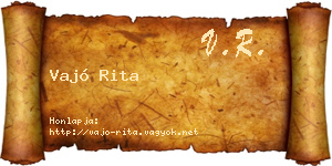 Vajó Rita névjegykártya